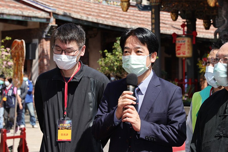 副總統賴清德今(26)日一早出席「2021保生文化祭保生大帝聖誕三獻禮祭典」後受訪。 圖:總統府提供 副總統賴清德今(26)日一早出席「2021保生文化祭保生大帝聖誕三獻禮祭典」後受訪。 圖:總統府提供