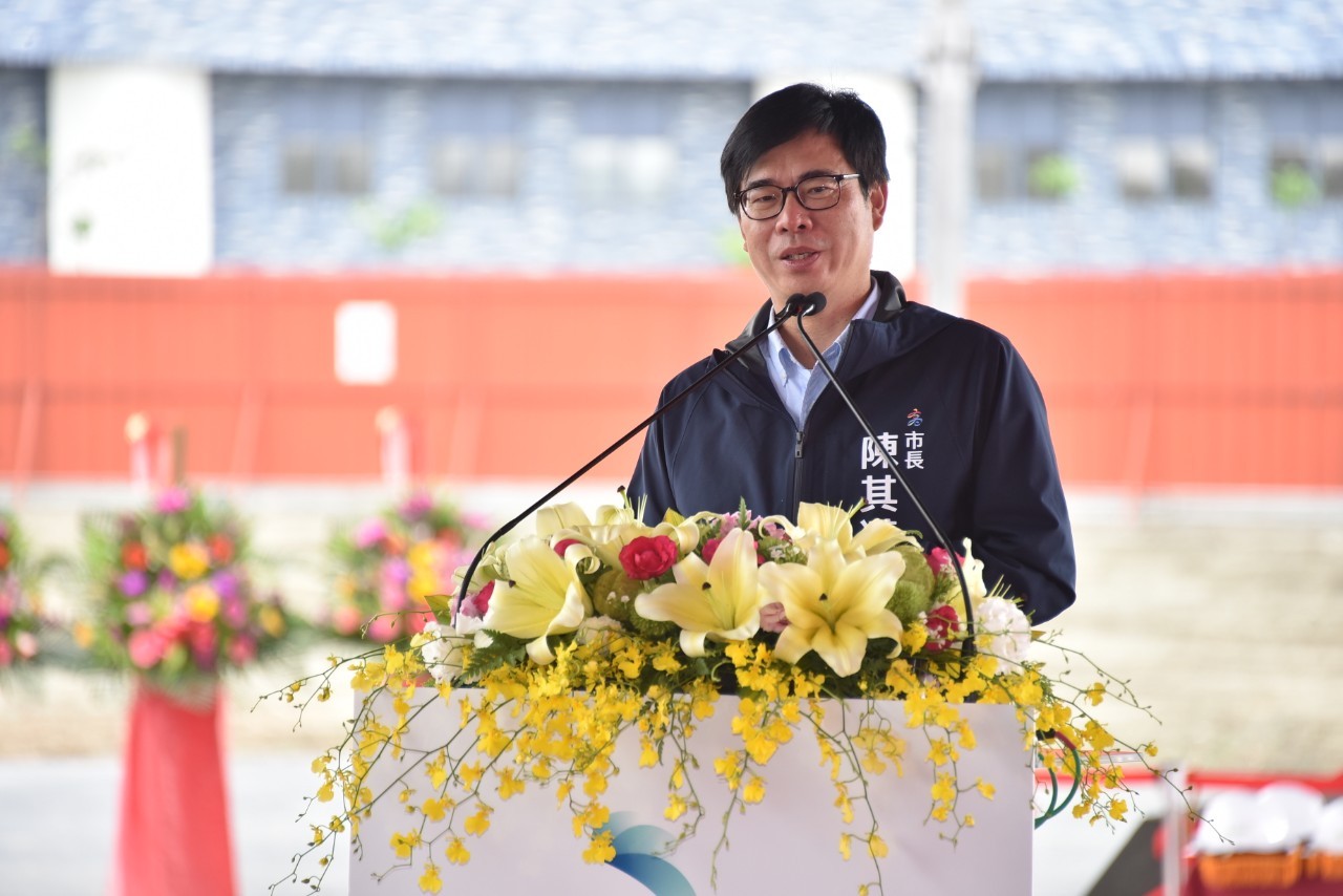 陳其邁指離岸工程中心可謂海洋創新專區最後一塊拼圖。 圖:高雄市政府/提供 陳其邁指離岸工程中心可謂海洋創新專區最後一塊拼圖。 圖:高雄市政府/提供
