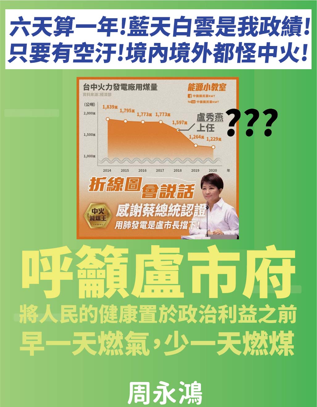 周永鴻呼籲盧市府把人民健康置於政治利益之前。 取自周永鴻臉書 周永鴻呼籲盧市府把人民健康置於政治利益之前。 取自周永鴻臉書