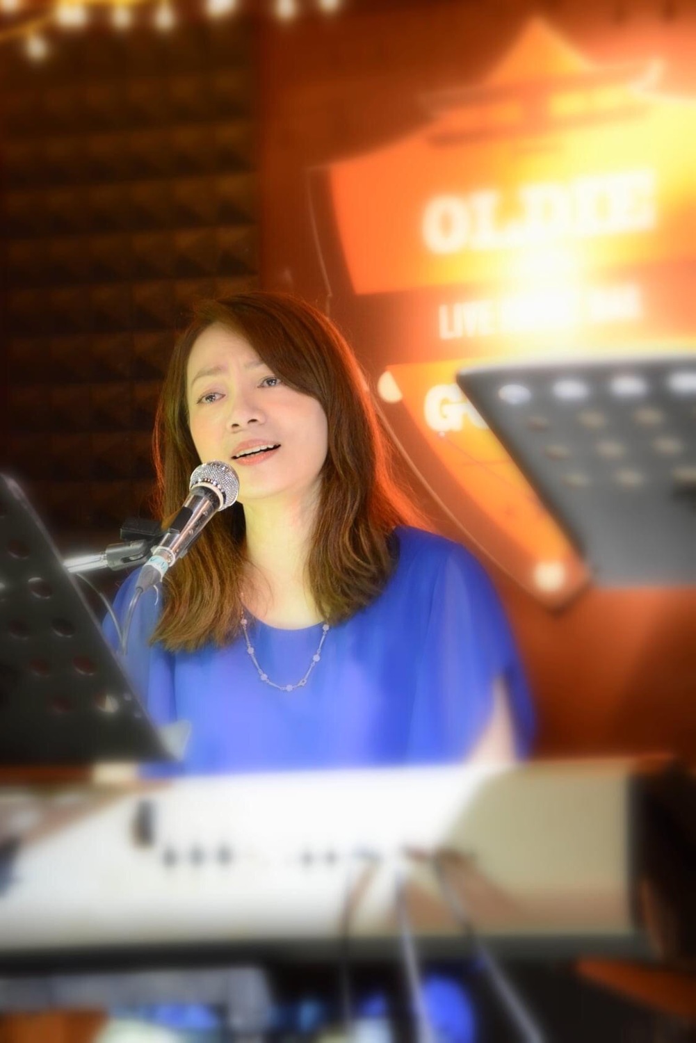 駐唱歌后江玉如。 圖:新北市文化局提供 駐唱歌后江玉如。 圖:新北市文化局提供