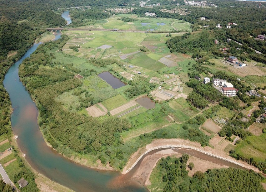 新北市貢寮區田寮洋水田的空拍圖。 圖:新北市農業局提供 新北市貢寮區田寮洋水田的空拍圖。 圖:新北市農業局提供