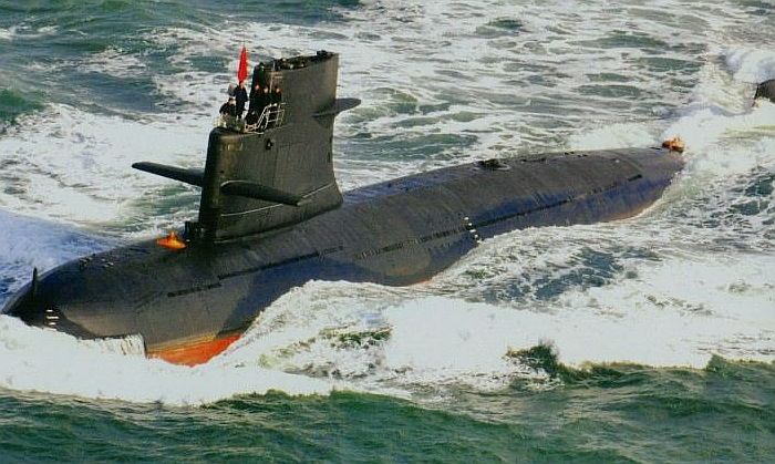 解放軍傳統動力「宋級」潛艦。 圖:翻攝大陸軍迷網頁 解放軍傳統動力「宋級」潛艦。 圖:翻攝大陸軍迷網頁