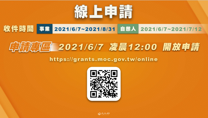 文化部今(8)日正式公告「藝文紓困4.0」自然人及事業兩項申請須知。 圖:文化部提供 文化部今(8)日正式公告「藝文紓困4.0」自然人及事業兩項申請須知。 圖:文化部提供