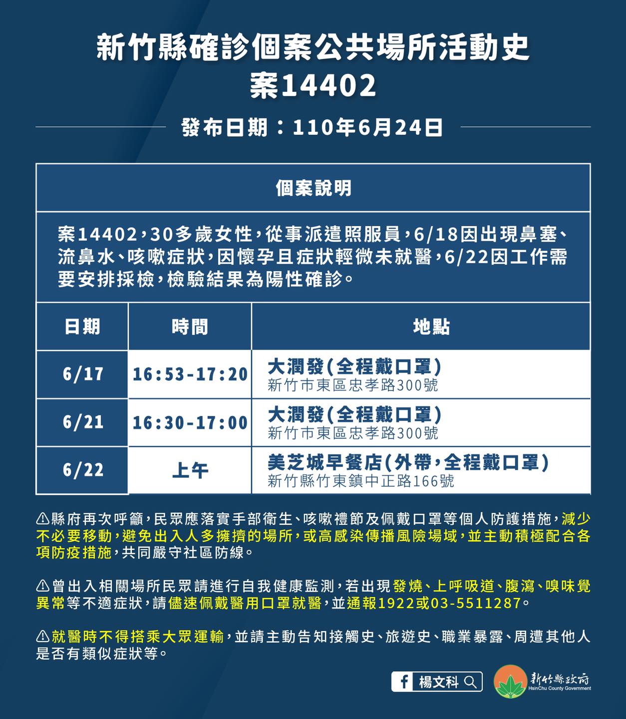 案14402活動史。 圖:翻攝楊文科臉書 案14402活動史。 圖:翻攝楊文科臉書