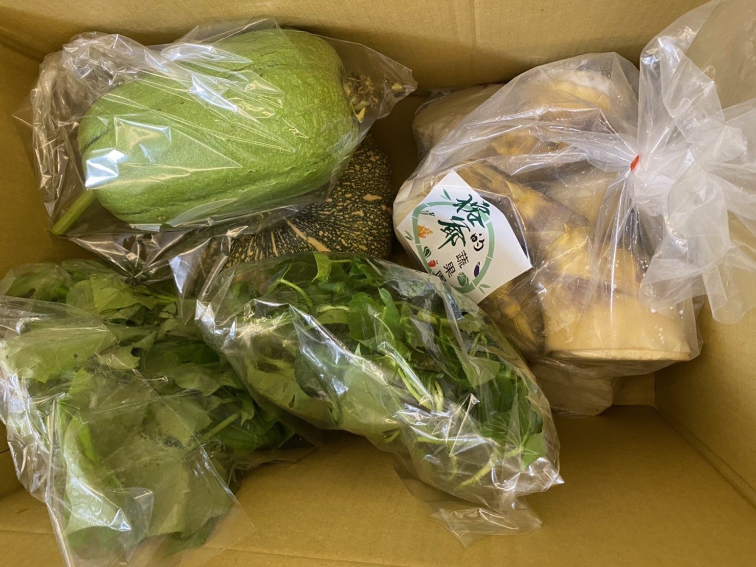 綠竹筍蔬果箱。 圖:新北市農業局提供 綠竹筍蔬果箱。 圖:新北市農業局提供