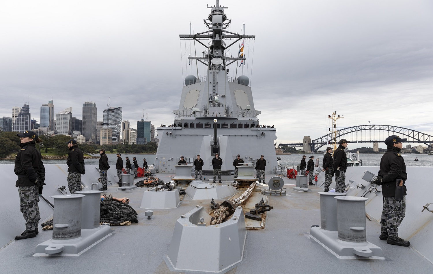 「荷巴特級」驅逐艦「布里斯本號(HMAS Brisbane 41)」。 圖:翻攝Talisman Sabre推特 「荷巴特級」驅逐艦「布里斯本號(HMAS Brisbane 41)」。 圖:翻攝Talisman Sabre推特