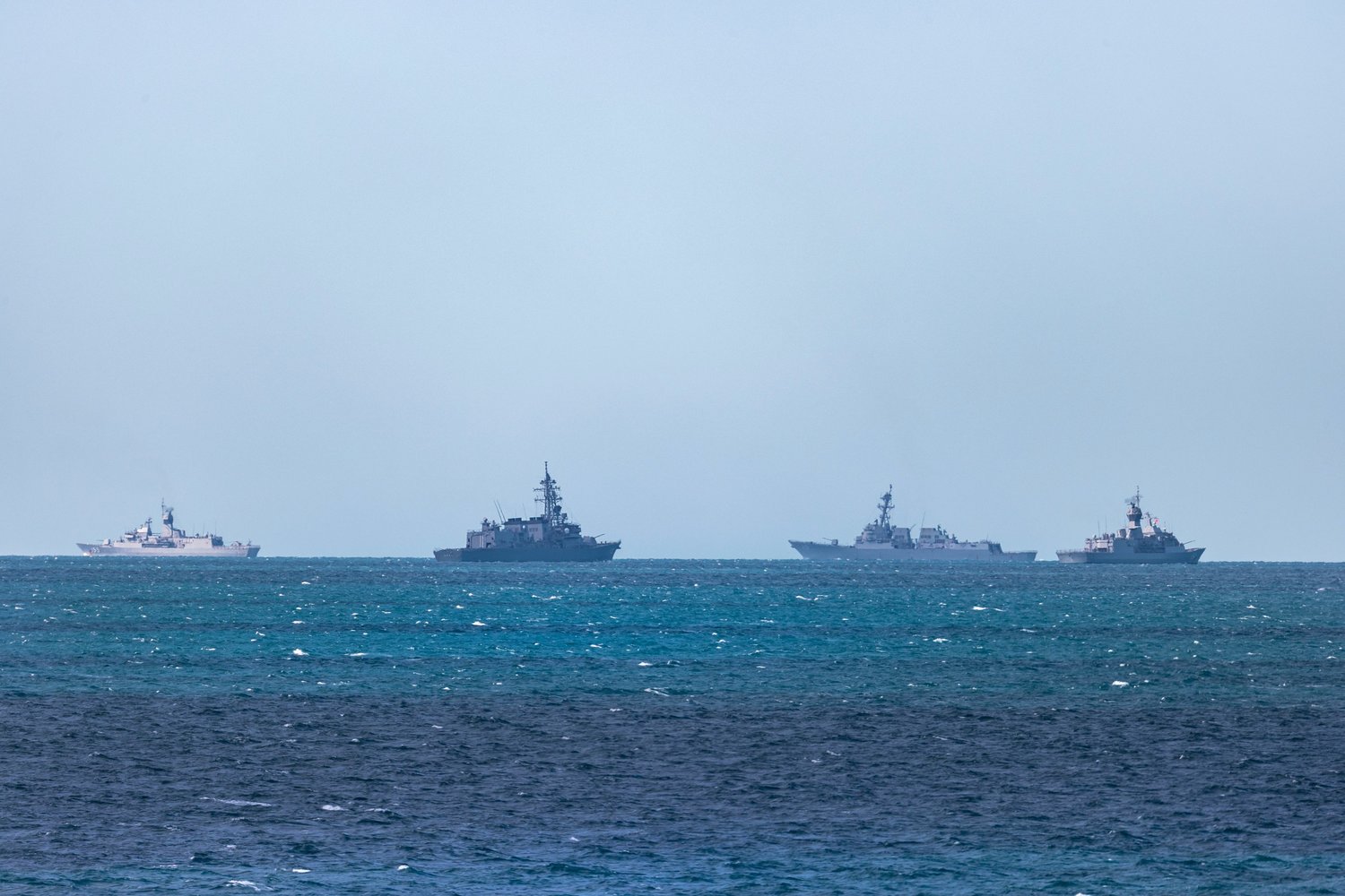 美日韓澳四國派出軍艦參與「護身軍刀」軍演。 圖:翻攝Talisman Sabre推特 美日韓澳四國派出軍艦參與「護身軍刀」軍演。 圖:翻攝Talisman Sabre推特