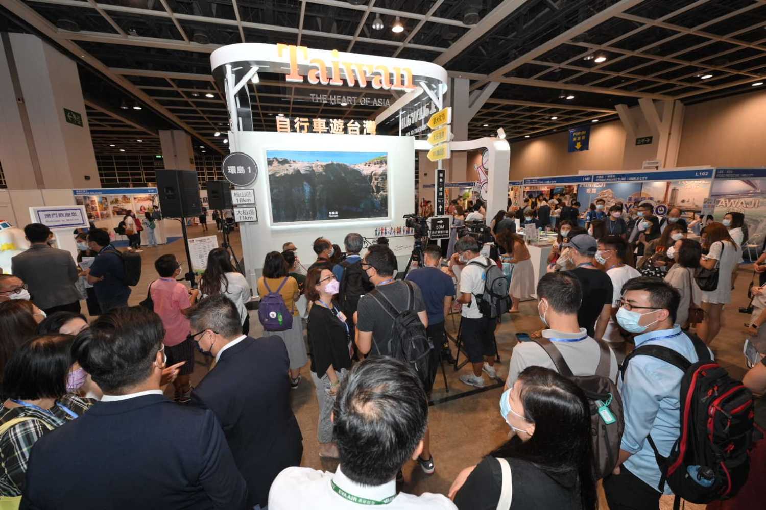第35屆香港國際旅遊展(ITE),一連四天在香港會議展覽中心舉行。 參山處/提供 第35屆香港國際旅遊展(ITE),一連四天在香港會議展覽中心舉行。 參山處/提供