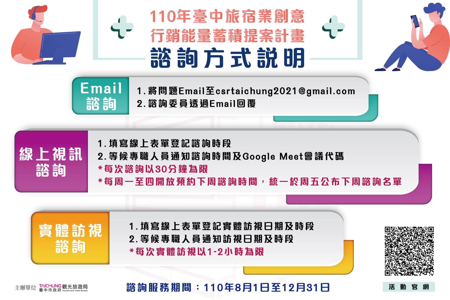 市府為鼓勵計畫落實,聘請多元面向專家組成諮詢服務團隊。 台中市政府/提供 市府為鼓勵計畫落實,聘請多元面向專家組成諮詢服務團隊。 台中市政府/提供