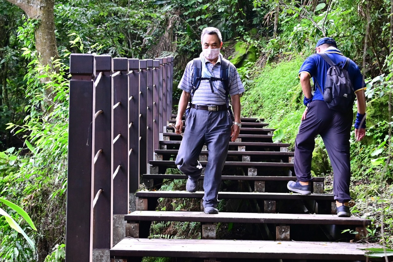 太平區咬人狗坑登山步道既有休憩區改善完工。 台中市政府觀旅局/提供 太平區咬人狗坑登山步道既有休憩區改善完工。 台中市政府觀旅局/提供