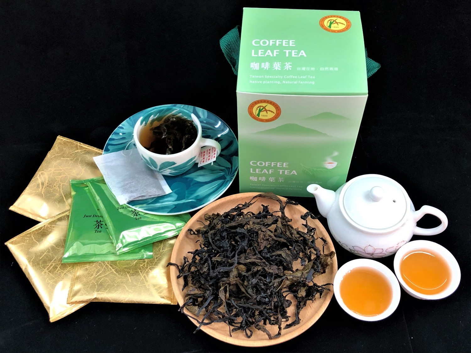 台農1號咖啡之葉片,可製成保健茶飲副產品。 圖:農試所/提供 台農1號咖啡之葉片,可製成保健茶飲副產品。 圖:農試所/提供