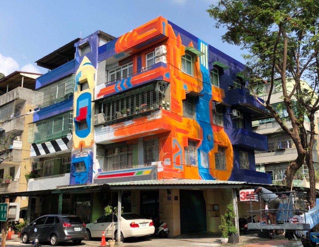 國際知名藝術家創作的大型牆面壁畫。 圖:高雄市政府提供 國際知名藝術家創作的大型牆面壁畫。 圖:高雄市政府提供