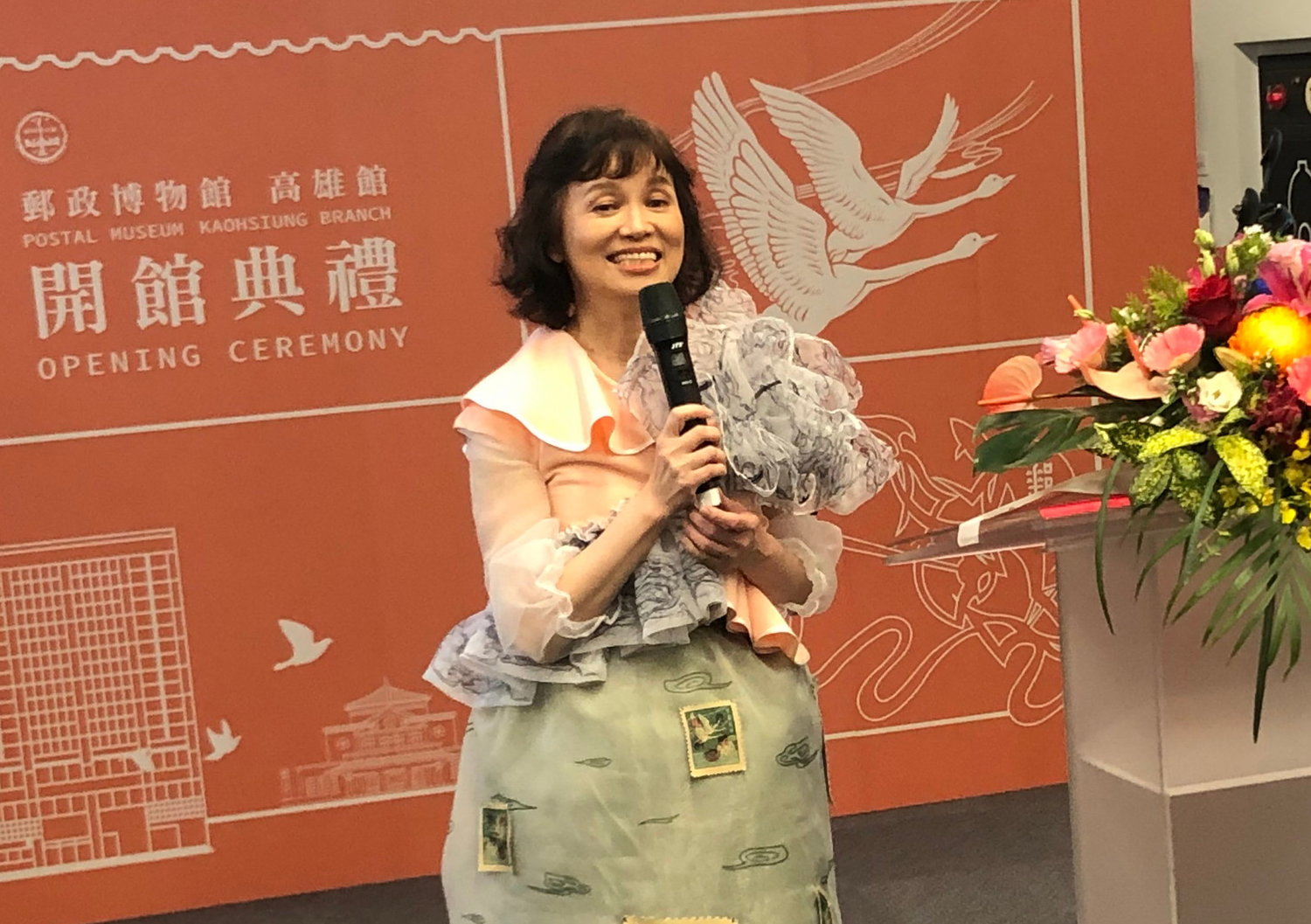 郵政博物館館長曾麗妙致詞。 圖:郵政博物館提供 郵政博物館館長曾麗妙致詞。 圖:郵政博物館提供