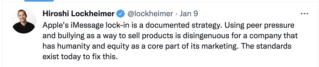 Google資深副總Hiroshi Lockheimer的回應。 圖:截自Hiroshi Lockheimer推特 Google資深副總Hiroshi Lockheimer的回應。 圖:截自Hiroshi Lockheimer推特