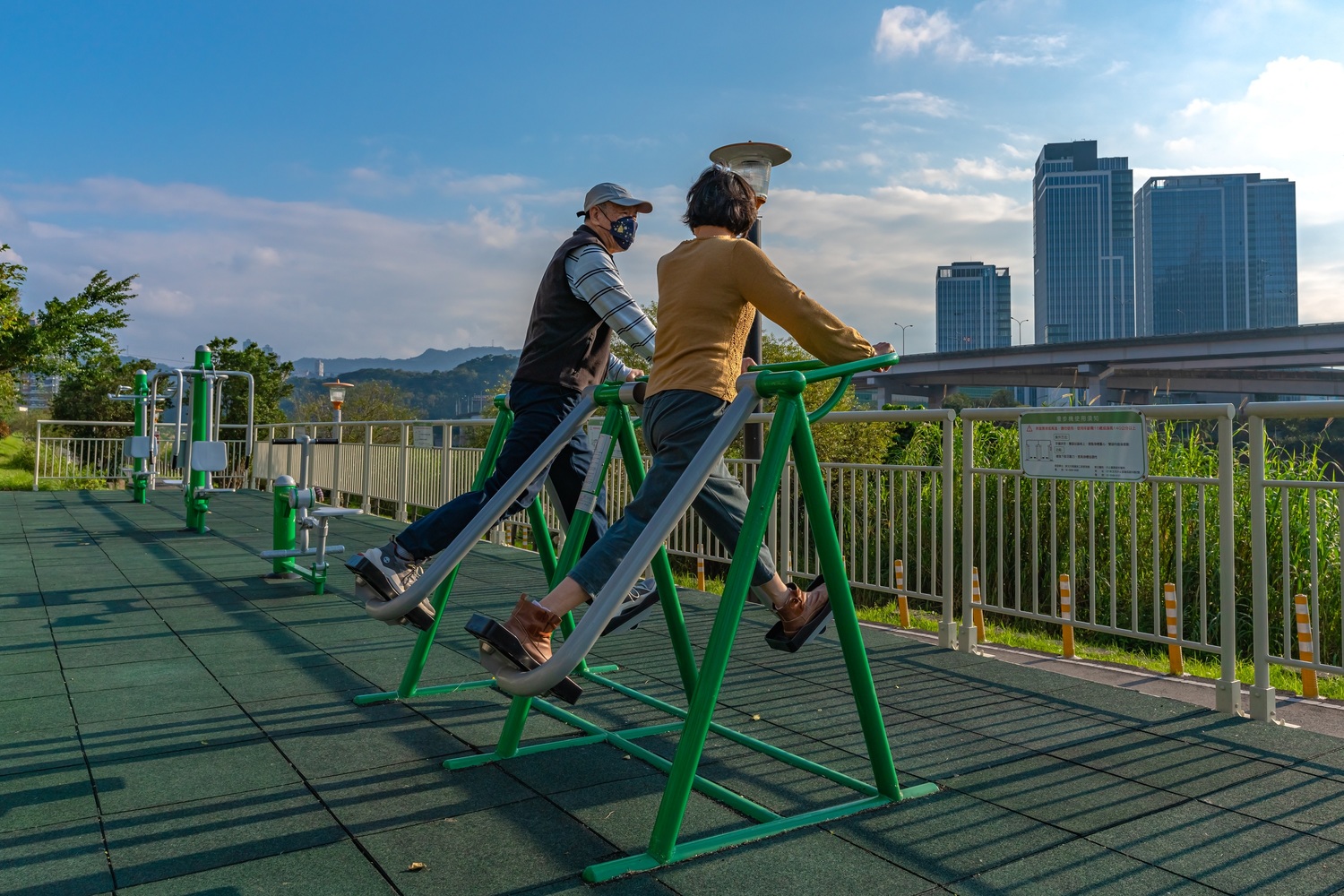 運動之餘飽覽風光。 圖:新北市水利局提供 運動之餘飽覽風光。 圖:新北市水利局提供