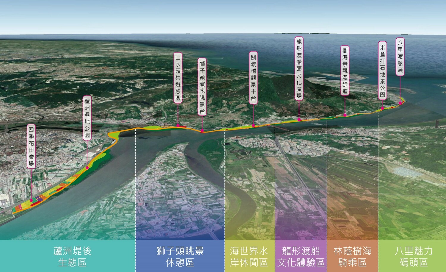 五股八里水環境再造願景圖。 圖:新北市水利局提供 五股八里水環境再造願景圖。 圖:新北市水利局提供