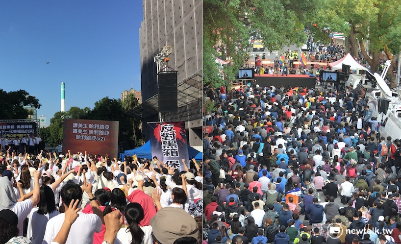 立法院12月26日將排審婚姻平權法案,反同(左)與挺同(右)團體已搶佔立院周邊路權,挺同方預計將聚集於青島東路與濟南路側,反同方則是申請到立院大門中山南路路權。 立法院12月26日將排審婚姻平權法案,反同(左)與挺同(右)團體已搶佔立院周邊路權,挺同方預計將聚集於青島東路與濟南路側,反同方則是申請到立院大門中山南路路權。
