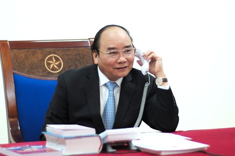 越南總統阮春福14日與美國總統當選人川普通電話,希望強化兩國的合作關係。 越南總統阮春福14日與美國總統當選人川普通電話,希望強化兩國的合作關係。