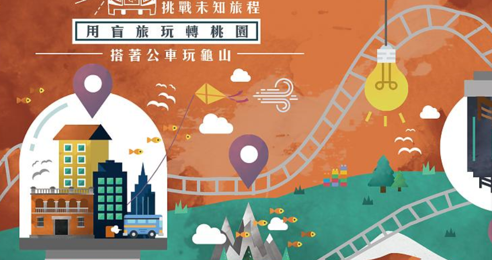 用不同角度看桃園,旅人以新型態「盲旅」的遊戲方式玩轉桃園。 圖:翻攝自Tripbaa趣吧!活動官網 用不同角度看桃園,旅人以新型態「盲旅」的遊戲方式玩轉桃園。 圖:翻攝自Tripbaa趣吧!活動官網