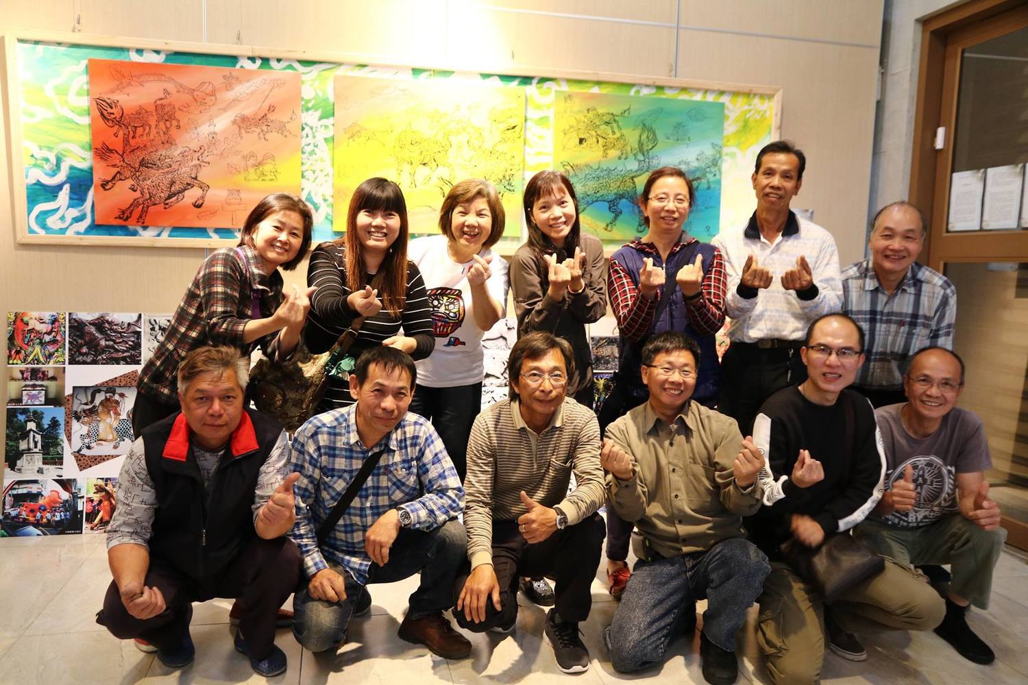 新屋愛鄉協會利用清明節4月3日的下午總動員場佈走跳四方-麒麟特展 圖:陳寶方/提供 新屋愛鄉協會利用清明節4月3日的下午總動員場佈走跳四方-麒麟特展 圖:陳寶方/提供