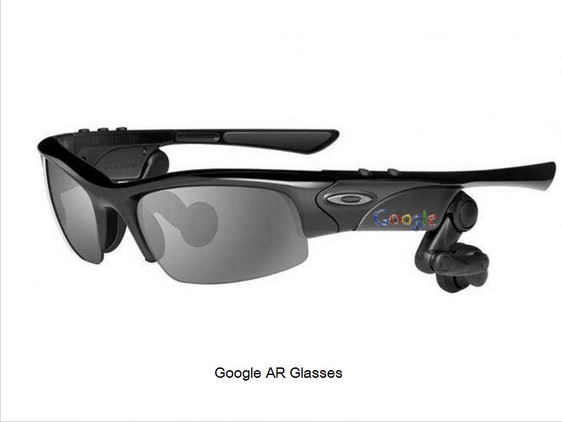 圖為Google已開發的AR眼鏡。 圖為Google已開發的AR眼鏡。