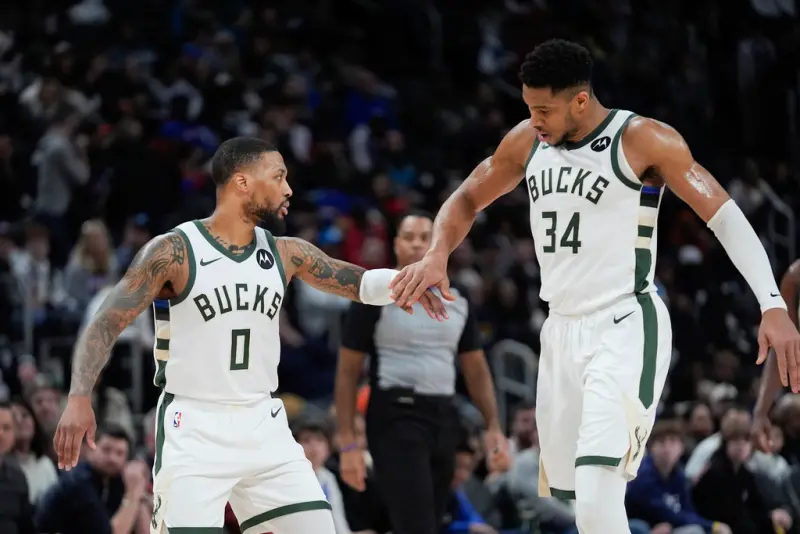  ▲「字母哥」Giannis Antetokounmpo談到球隊後半賽程展望，並表示如今的公鹿是Damian Lillard的球隊。（圖／美聯社／達志影像）