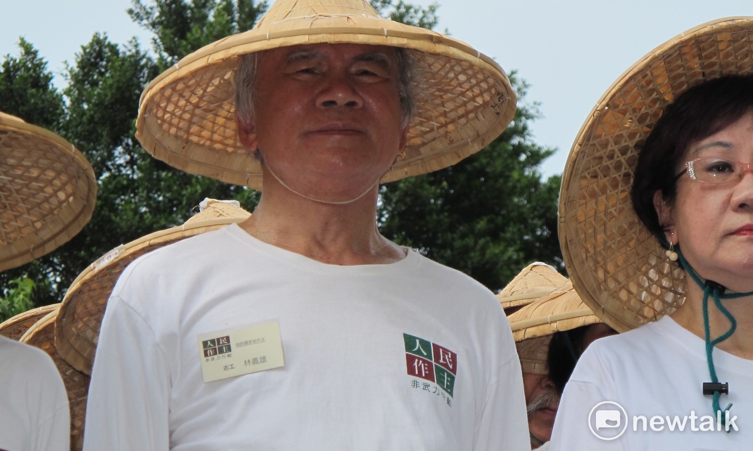 民進黨前主席林義雄11日加入要求補正公投法禁食活動。 圖:林朝億/攝 民進黨前主席林義雄11日加入要求補正公投法禁食活動。 圖:林朝億/攝