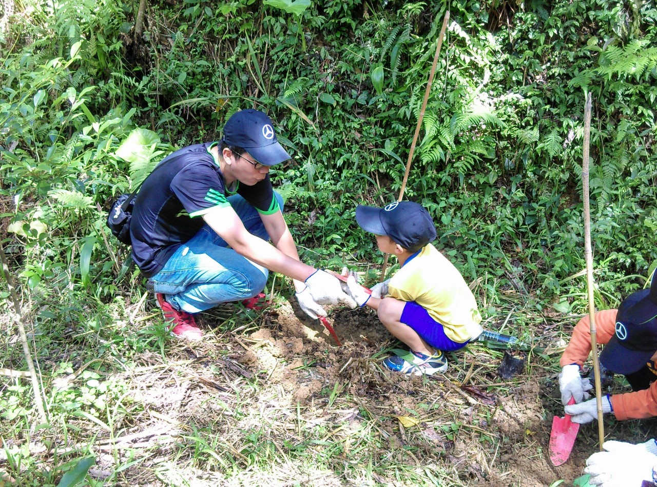泰興國小學童親手種植樹苗,為環境保育盡一份心力 圖:蘇建寧攝 泰興國小學童親手種植樹苗,為環境保育盡一份心力 圖:蘇建寧攝