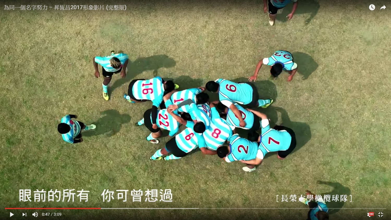 長榮大學橄欖球隊曾連續4年到香港參加亞洲大學錦標賽,皆拿下冠軍 圖:翻拍自「為同一個名字努力」 長榮大學橄欖球隊曾連續4年到香港參加亞洲大學錦標賽,皆拿下冠軍 圖:翻拍自「為同一個名字努力」