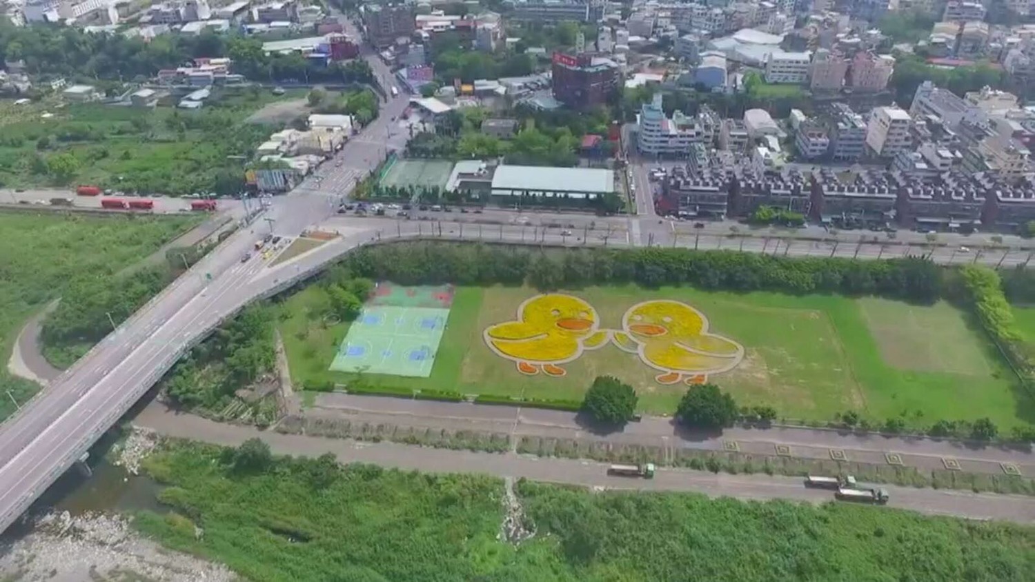東勢河濱公園鳥瞰圖。 圖 : 台中市政府/提供 東勢河濱公園鳥瞰圖。 圖 : 台中市政府/提供