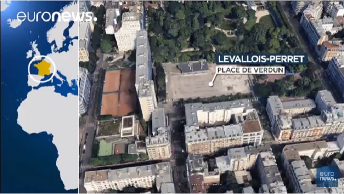法國巴黎郊區的樂法洛培瑞市(Levallois-Perret)軍營附近9日發生汽車衝撞軍人事件。 法國巴黎郊區的樂法洛培瑞市(Levallois-Perret)軍營附近9日發生汽車衝撞軍人事件。