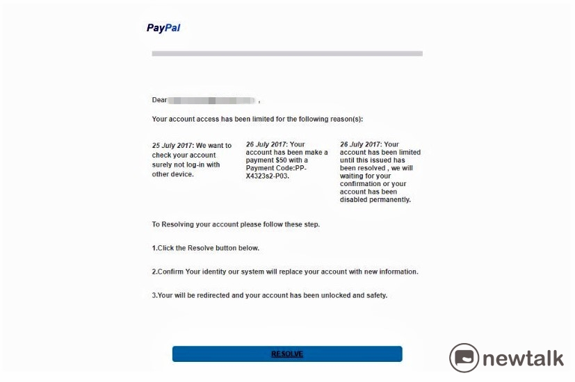 網路詐騙日益風行,有些釣魚郵件仿真度極高,尤其是仿PayPal的詐騙郵件。 圖:新頭殼資料照片 網路詐騙日益風行,有些釣魚郵件仿真度極高,尤其是仿PayPal的詐騙郵件。 圖:新頭殼資料照片