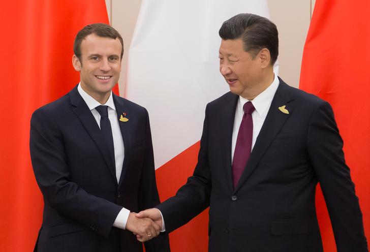朝鮮半島緊張情勢未見緩和,中國國家主席習近平今天與法國總統馬克宏(Emmanuel Macron)熱線對此交換意見。圖為今年7月8日兩人在德國漢堡出席G20領袖高峰會議時,舉行雙邊會談。資料照片 朝鮮半島緊張情勢未見緩和,中國國家主席習近平今天與法國總統馬克宏(Emmanuel Macron)熱線對此交換意見。圖為今年7月8日兩人在德國漢堡出席G20領袖高峰會議時,舉行雙邊會談。資料照片