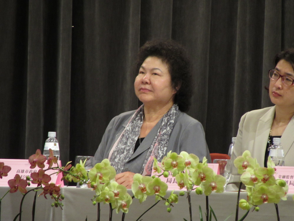 高雄市長陳菊也出席活動,但未與洪秀柱碰面。圖:邱珮文/攝 高雄市長陳菊也出席活動,但未與洪秀柱碰面。圖:邱珮文/攝