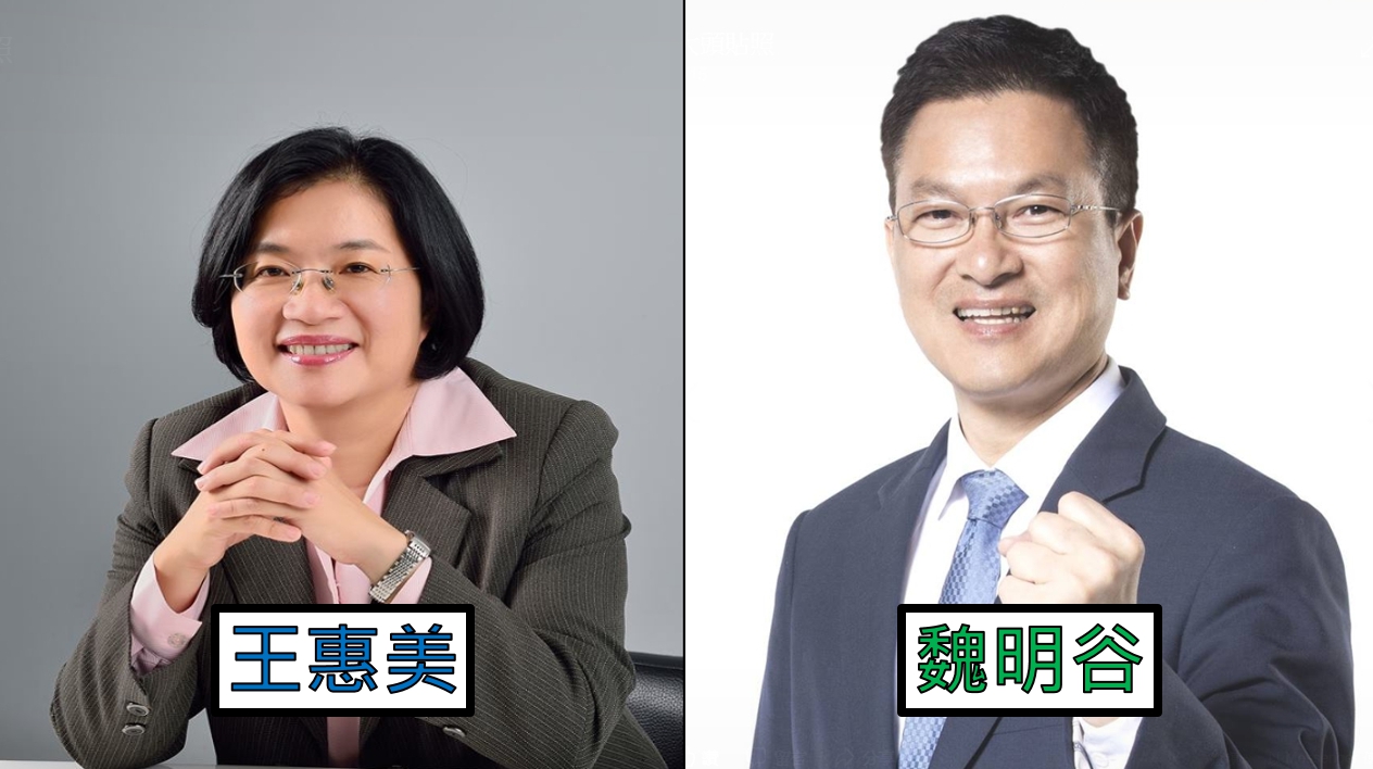 台灣世代智庫今(9)日公布「2018選舉定期民調：彰化縣」，結果顯示，在支持度方面，魏明谷支持度為32.3%，王惠美支持度為31.7%。   圖：新頭殼合成