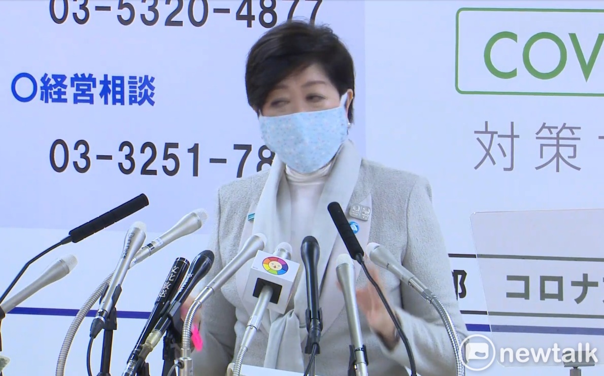 日本2019冠狀病毒疾病（COVID-19）疫情延燒，東京都最為嚴重，東京都知事小池百合子今天發難說，希望中央政府延長「緊急事態宣言」期間。   圖 : 劉黎兒/攝