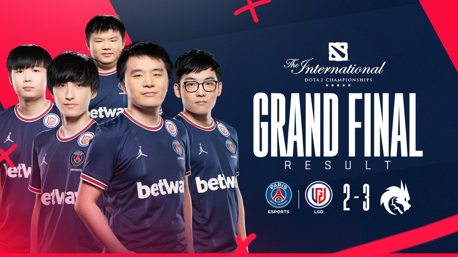 PSG.LGD讓二追三失敗,錯失冠軍。 圖:翻攝自PSG.LGD推特 PSG.LGD讓二追三失敗,錯失冠軍。 圖:翻攝自PSG.LGD推特