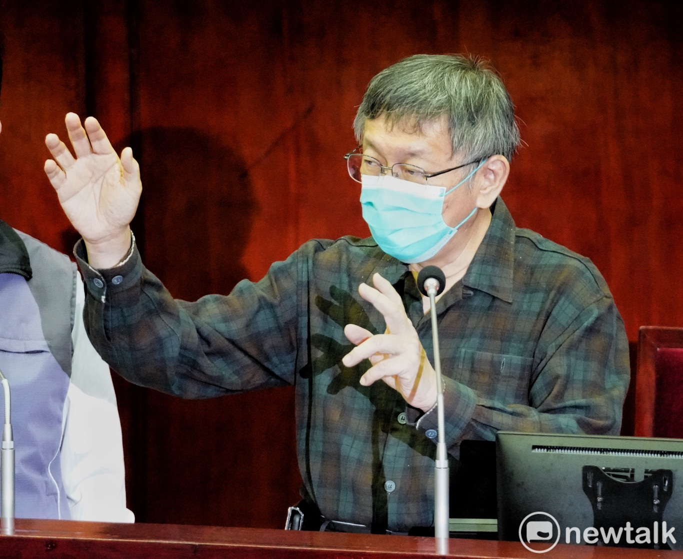 台北市長柯文哲在台北市議會備詢。   圖：張良一 / 攝（資料照）