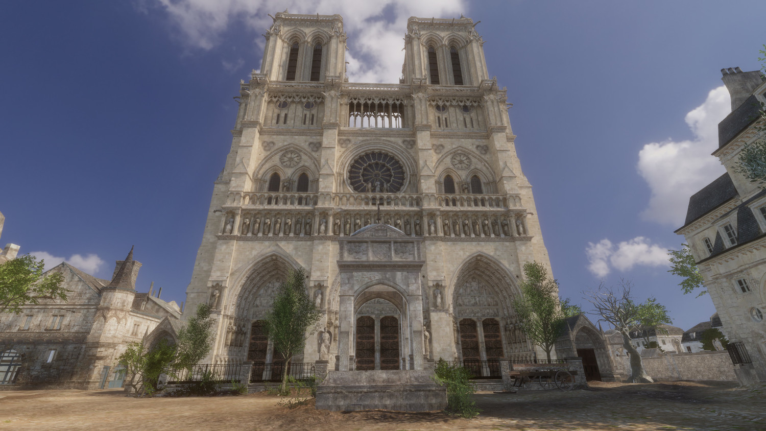 育碧的巴黎聖母院建模相當還原。 圖：翻攝自《巴黎聖母院：回到過去》Steam