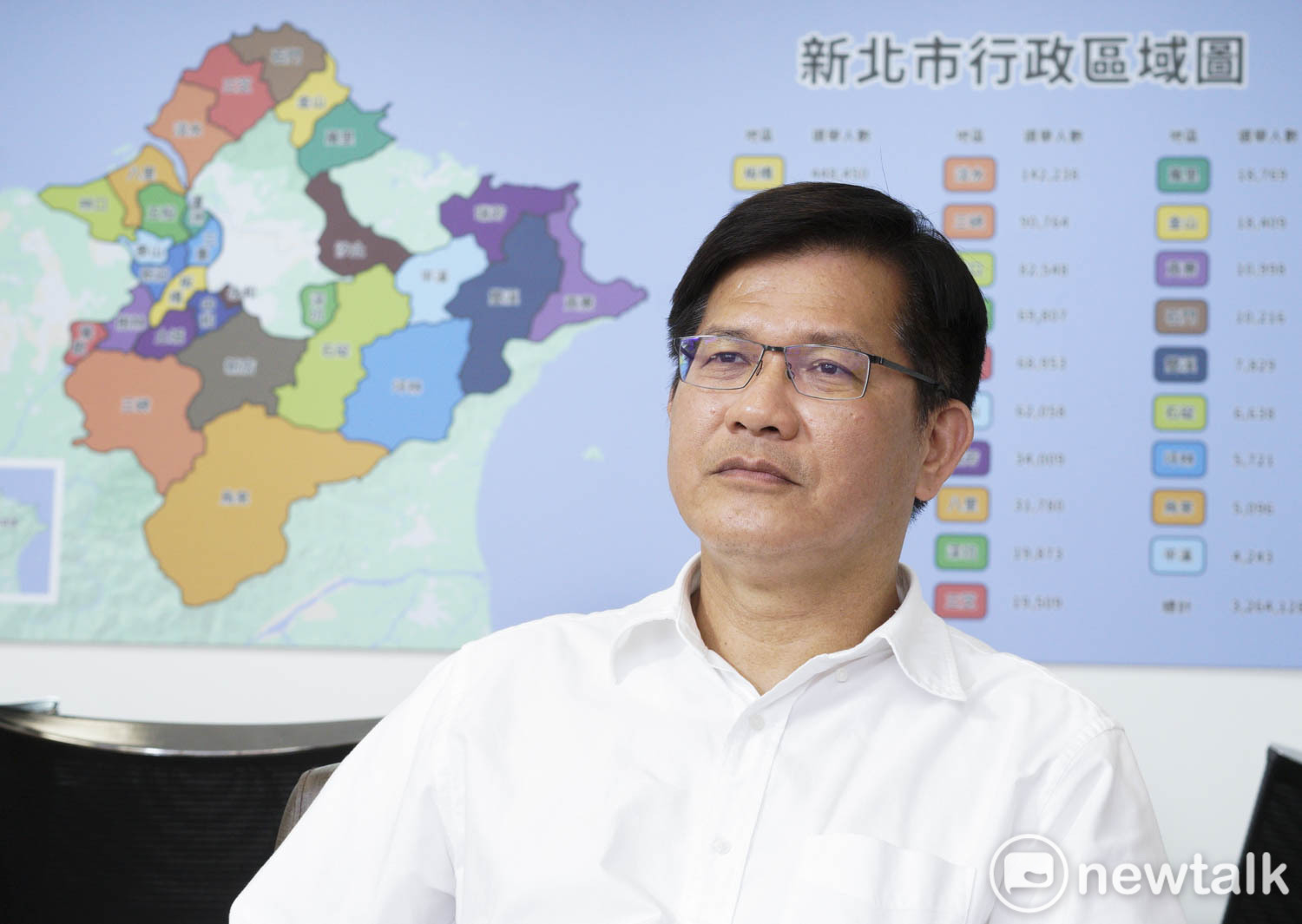 民進黨新北市長候選人林佳龍專訪。 圖：張良一/攝