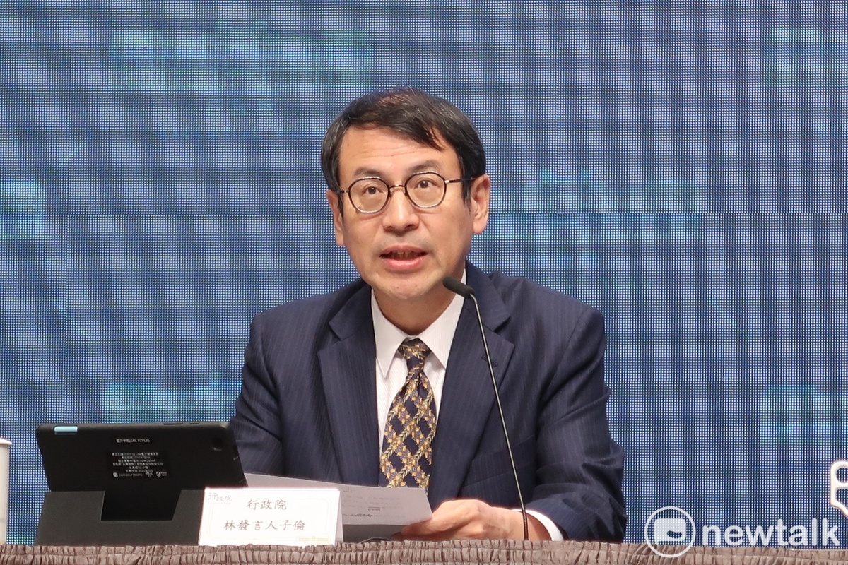 行政院發言人林子倫。 圖:林朝億/攝