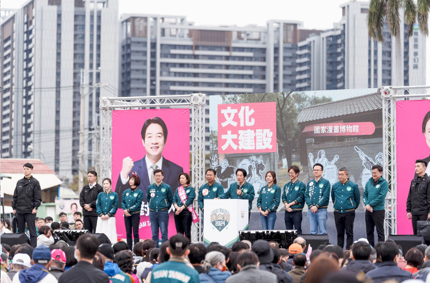  賴清德採取非典型環台造勢，今（23）日抵達台中與8名立委候選人合體。 圖：賴清德競總提供 