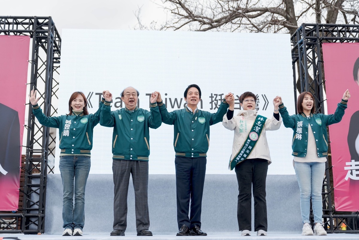  賴清德環島拼圖造勢抵達新竹市。 圖：賴清德競總提供 