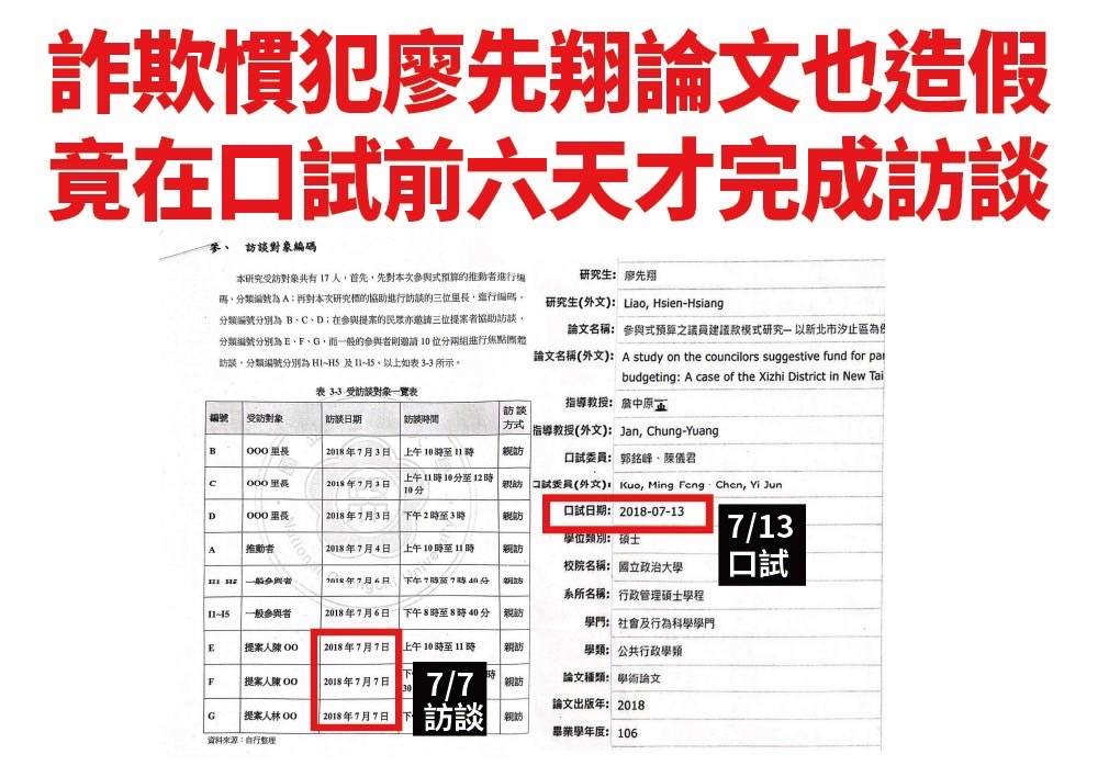  民進黨立委賴品妤指廖先翔口試前六天完成九份訪談根本造假。 圖：立法委員賴品妤辦公室提供 