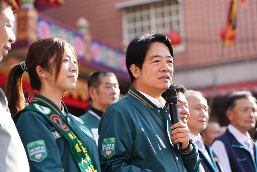  賴清德赴台中力挺謝子涵。 圖：賴清德競總提供 
