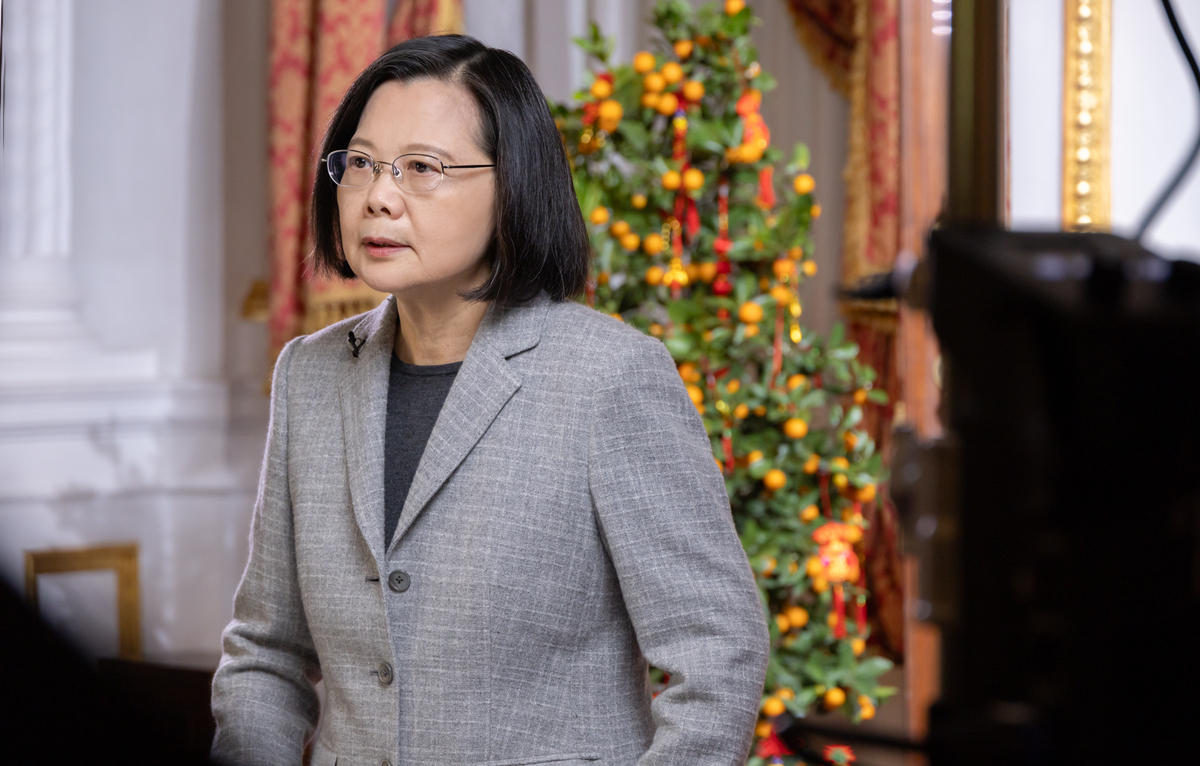  總統蔡英文發表任內最後一次農曆新年談話。 圖：總統府提供 