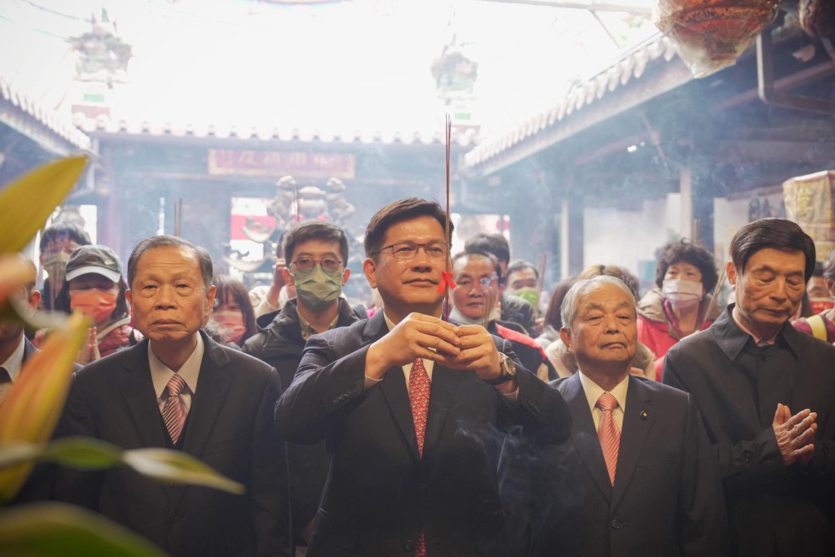  林佳龍在台中安排一連串走春行程。 圖：翻攝自林佳龍臉書 