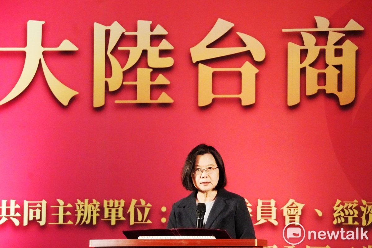  總統蔡英文出席「2024大陸台商春節活動」。 圖：張良一攝 