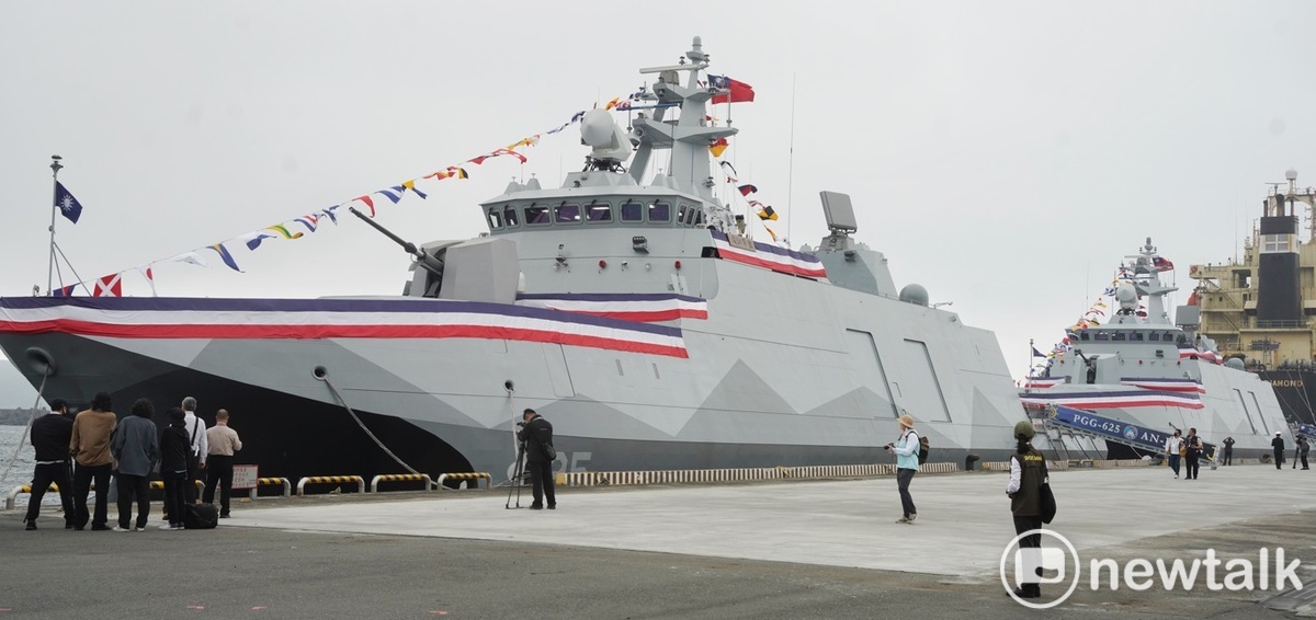  總統蔡英文主持「海軍高效能艦艇安江及萬江軍艦交艦典禮」，圖為安江艦。 圖：張良一攝 