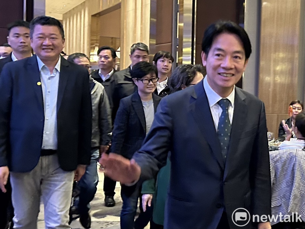  民進黨中央黨部晚間舉行春酒，賴清德出席。 圖：黃宣尹攝 